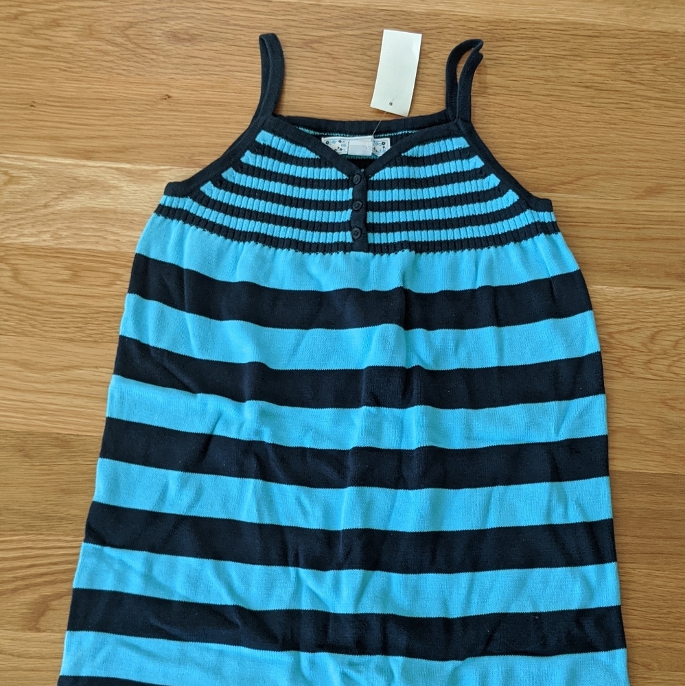 NWT Gap Kids Blue Rugby Tunic Sweater Dress XL 12